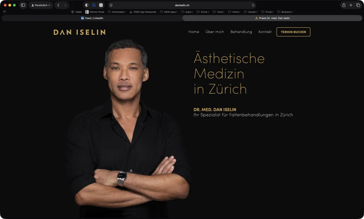 Dan Iselin Website für ästhetische Medizin