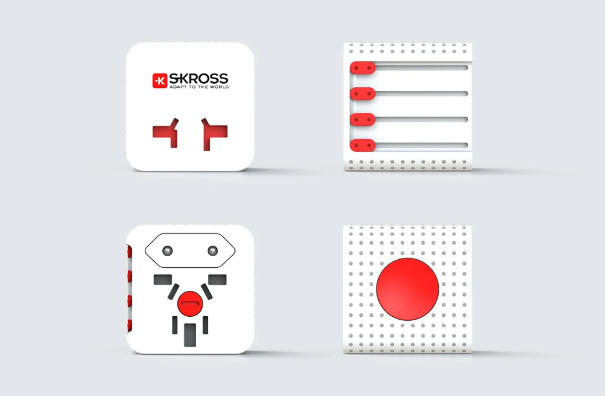 Skrosscube Redesignkonzept für einen kompakten Reiseadapter